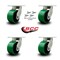 Service Caster 6'' Heavy Duty Green Poly on Cast Iron Caster Set with Swivel Locks , 4PK CRAN-SCC-KP92S630-PUR-GB-BSL-4 - alternate 5